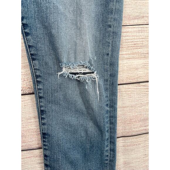 AG Adriano Goldschmied The Ex-Boyfriend Slim Jeans Women's 28 Blue Distressed - Picture 3 of 11